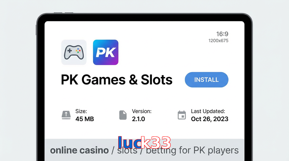 Game list for Luck33 gameapk section